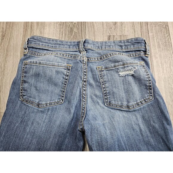 Gap Jeans Women 2/26 Blue Skinny Fit Distressed Ripped Stretch Denim Medium Wash - Picture 3 of 12